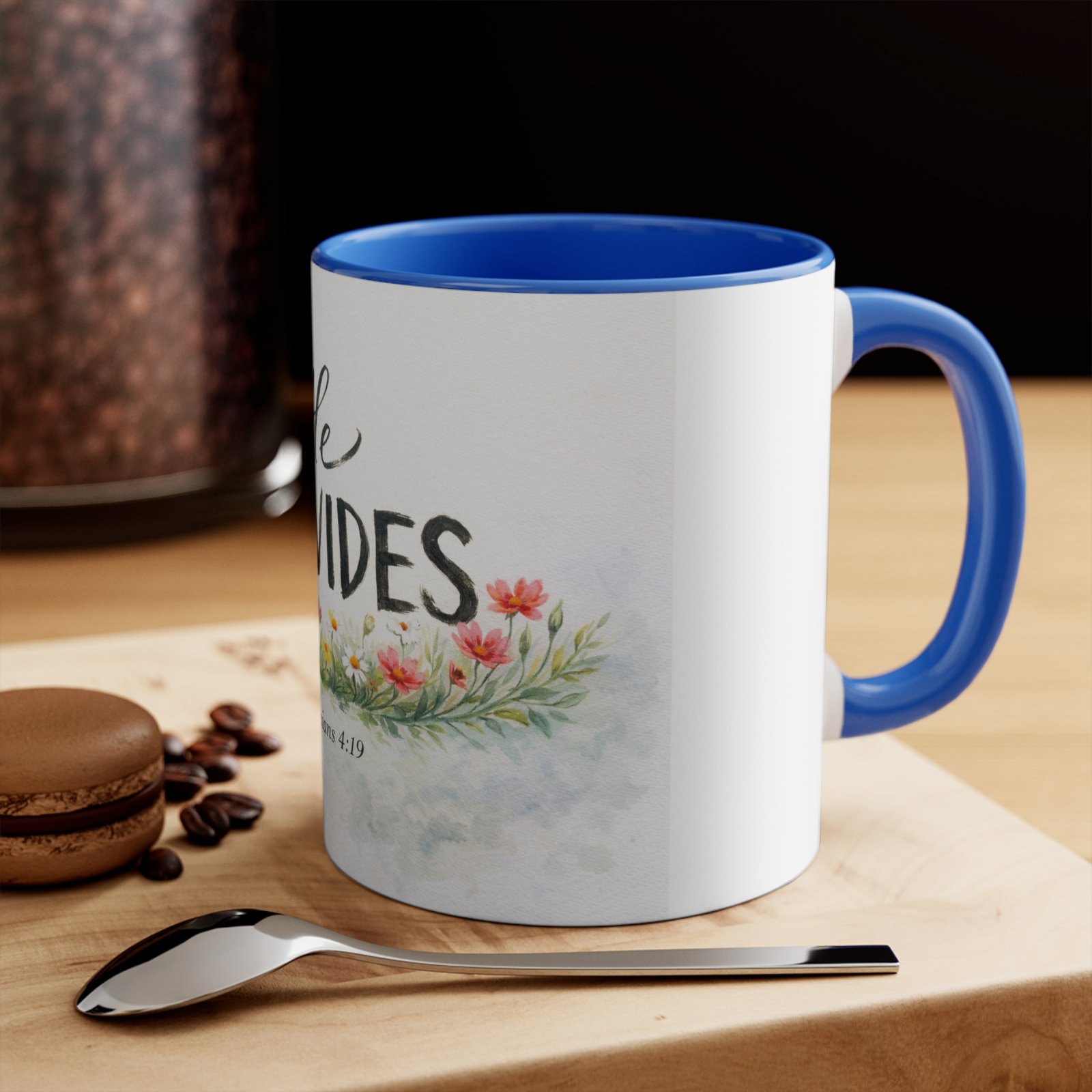 he provides accent mug — christian philippians 4:19 floral coffee cup he provides accent mug — christian philippians 4:19 floral coffee cup