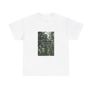 christian cross t shirt — 'by his wounds we are healed' scripture tee