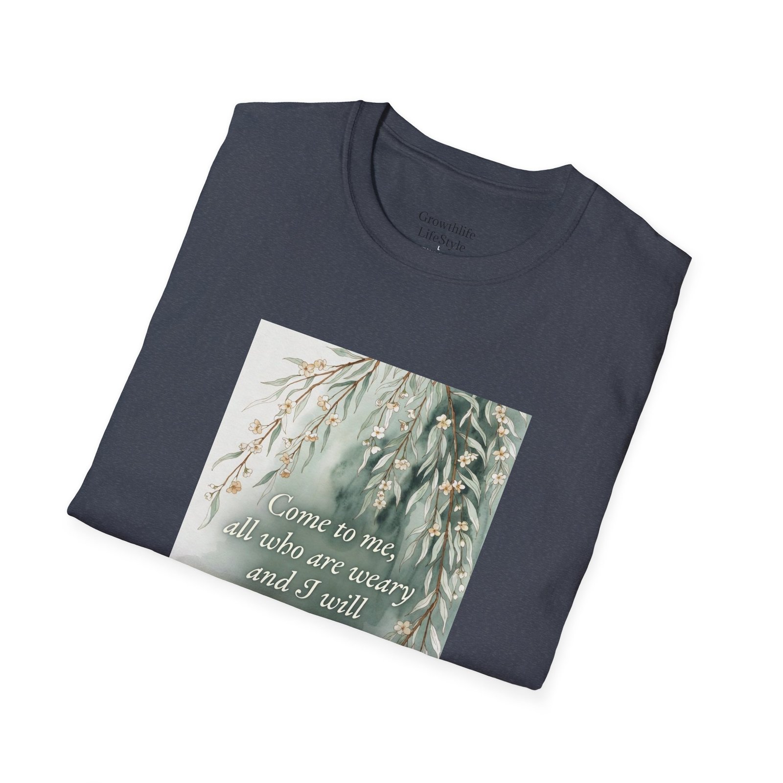 pastel willow comfort tee — "come to me, all who are weary" t shirt pastel willow comfort tee — "come to me, all who are weary" t shirt
