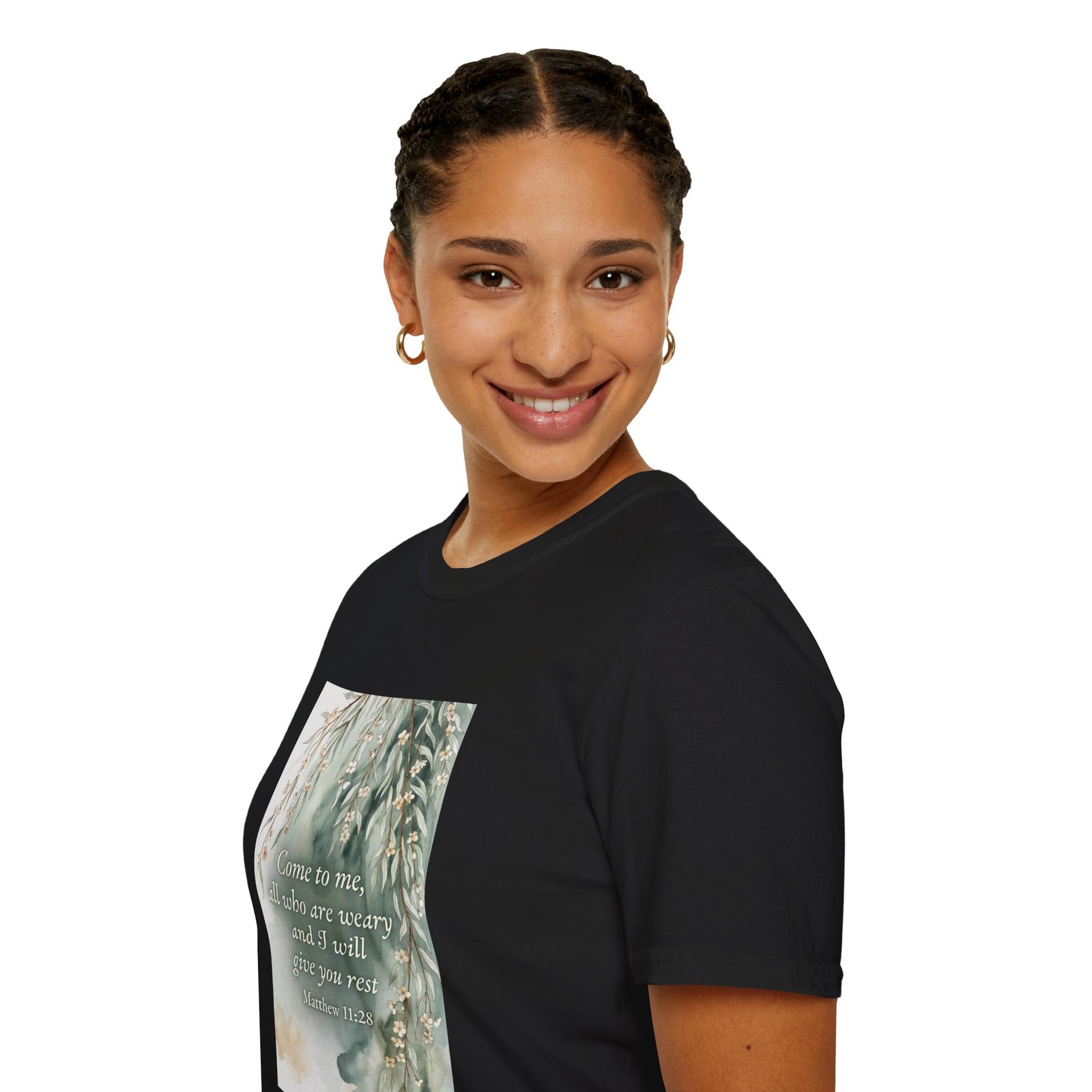 pastel willow comfort tee — "come to me, all who are weary" t shirt pastel willow comfort tee — "come to me, all who are weary" t shirt