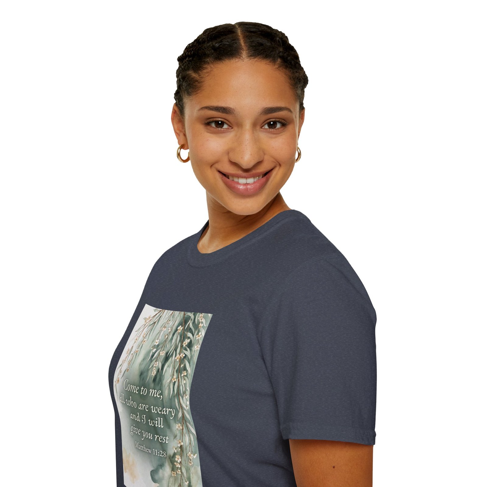 pastel willow comfort tee — "come to me, all who are weary" t shirt pastel willow comfort tee — "come to me, all who are weary" t shirt