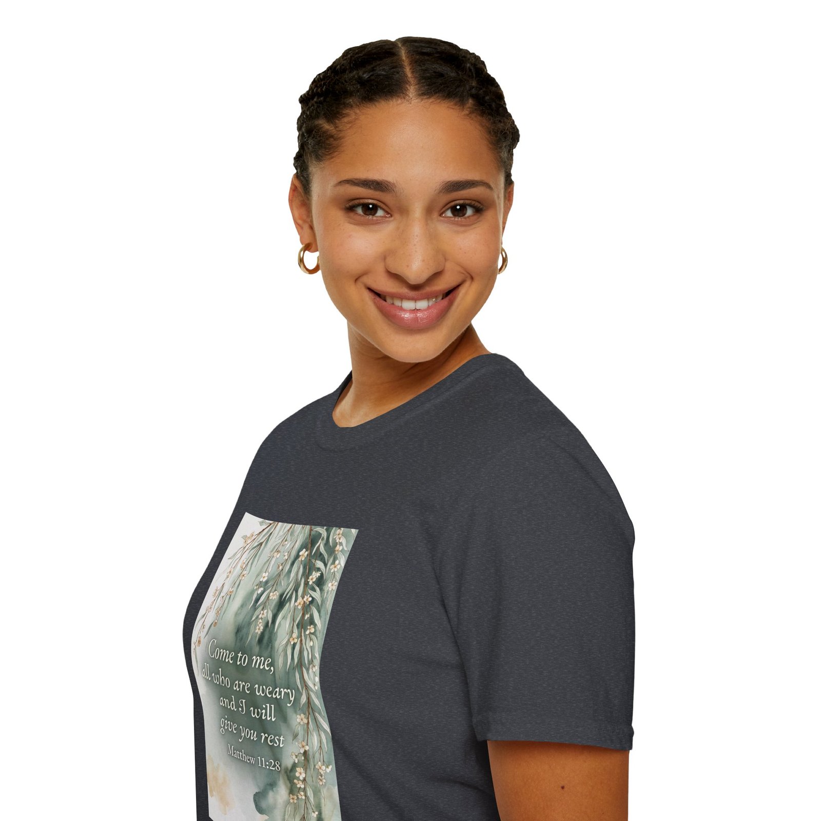 pastel willow comfort tee — "come to me, all who are weary" t shirt pastel willow comfort tee — "come to me, all who are weary" t shirt