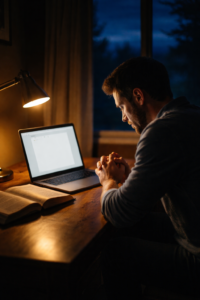 quiet reflection before dawn