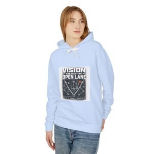 vision creates the open lane hoodie — christian football playbook graphic pullover